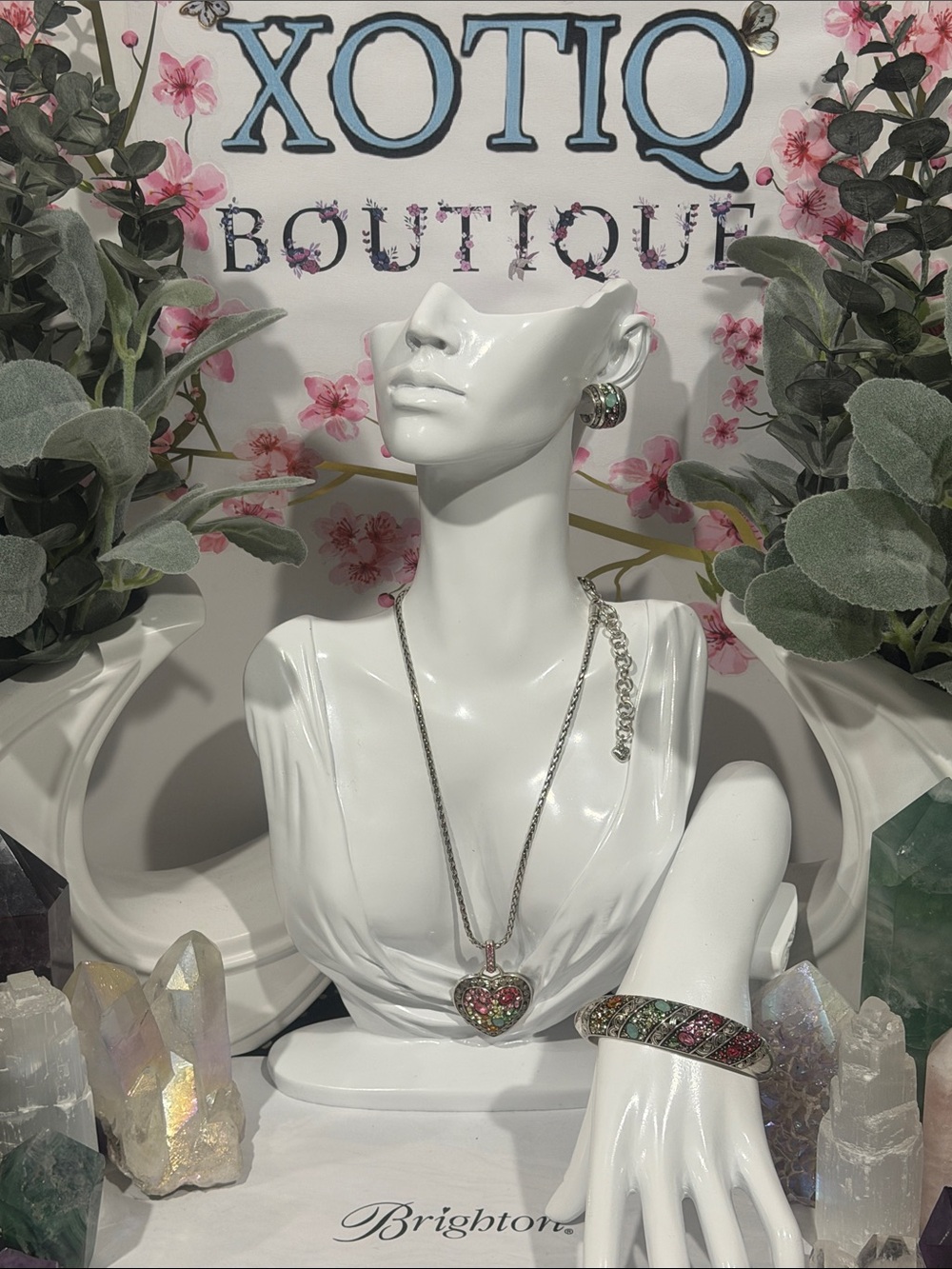 💎🌹RARE SET BRIGHTON VTG+ SLVR SWAROVSKI ‘CRYSTAL VOYAGE’ SET- Retired